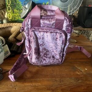 Levi's Plush Velvet Mini Backpack in Mauve